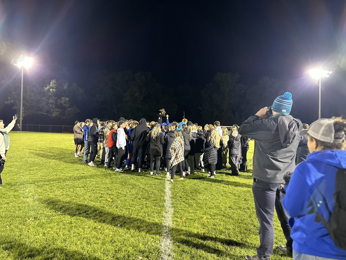 BOOM!!! Wildcats win their first District Championship in program history defeating Fremont 1-0! Great job, fellas! #betrueblue #wildcatswin #letsgocats