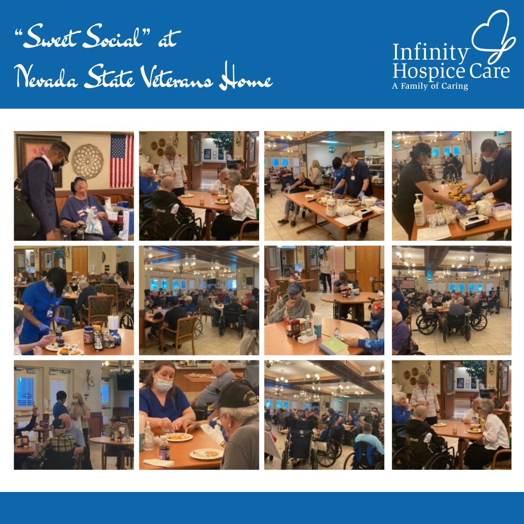 Sharing sweet treats and special moments with the residents at Nevada State Veterans Home ❤️ #sweetsocial #wehonorveterans #infinityhospicecarelv