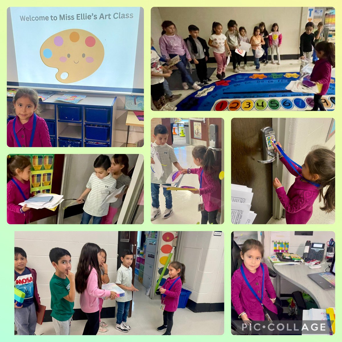 Ellie from Ms. Herrera’s class raised over $300 for the PTO read-a-thon - This earned her the prize of teacher for a portion of the day. She chose to be the art teacher and did great! #stony126 #weare126