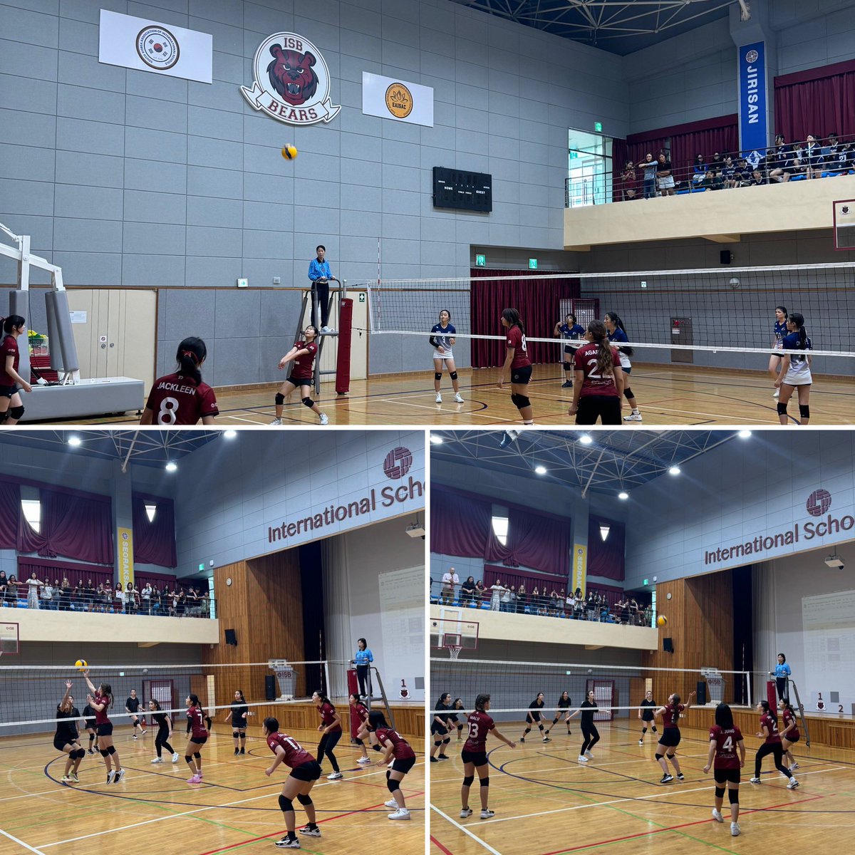 The Girls High School #SKAIS Volleyball Tournament is in full swing here <a href="/ISBLearning/">International School of Busan</a>! #GoBears #ThisIsISB #ISBLearning 🐻🏐