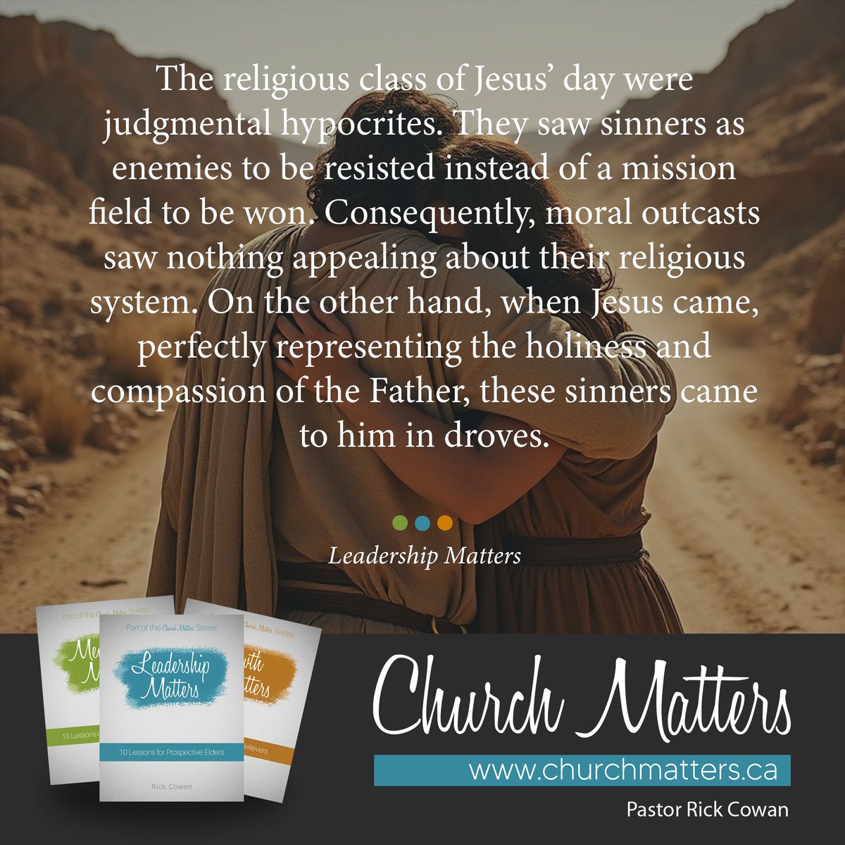 The religious class of Jesus' day were judgmental hypocrites. They saw sinners as enemies to be resisted instead of a mission field to be won. Consequently, moral outcasts saw nothing appealing about their religious system. On the other hand, when Jesus came, perfectly