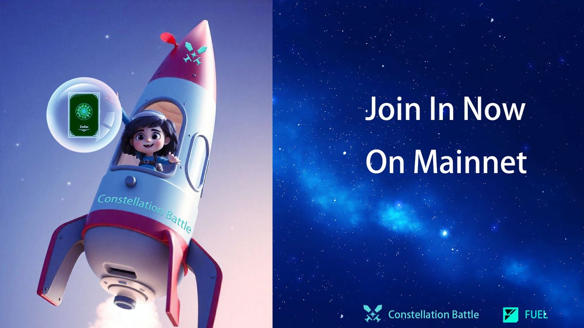 constellationba's tweet photo. 📢We're now Live on @fuel_network Mainnet. 
Join in and play to earn rewards now.🔥

1⃣Mint your Monster First
2⃣Battle &amp; Combine 12 Constellation Cards to get Rewards
3⃣Invite friends to get Rewards
4⃣Become Community Node to get Rewards

Good Luck! Constellation Fighters! https://t.co/vR0rPXO0vn