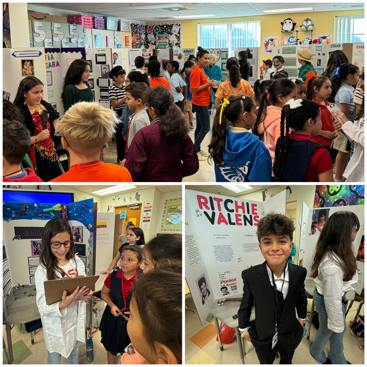 MeadowParkEl's tweet photo. Hispanic Heritage Wax Museum presented by 5th grade students was absolutely outstanding! Teachers &amp; students were treated with a wealth of information that was presented in English &amp; Spanish too. @pbcsd @alexandriayala @robinlbrown6 @Sabrins29 @PBCSDEspanol @Ed_Tierney1 @hainesv https://t.co/AVNM2OO9cI
