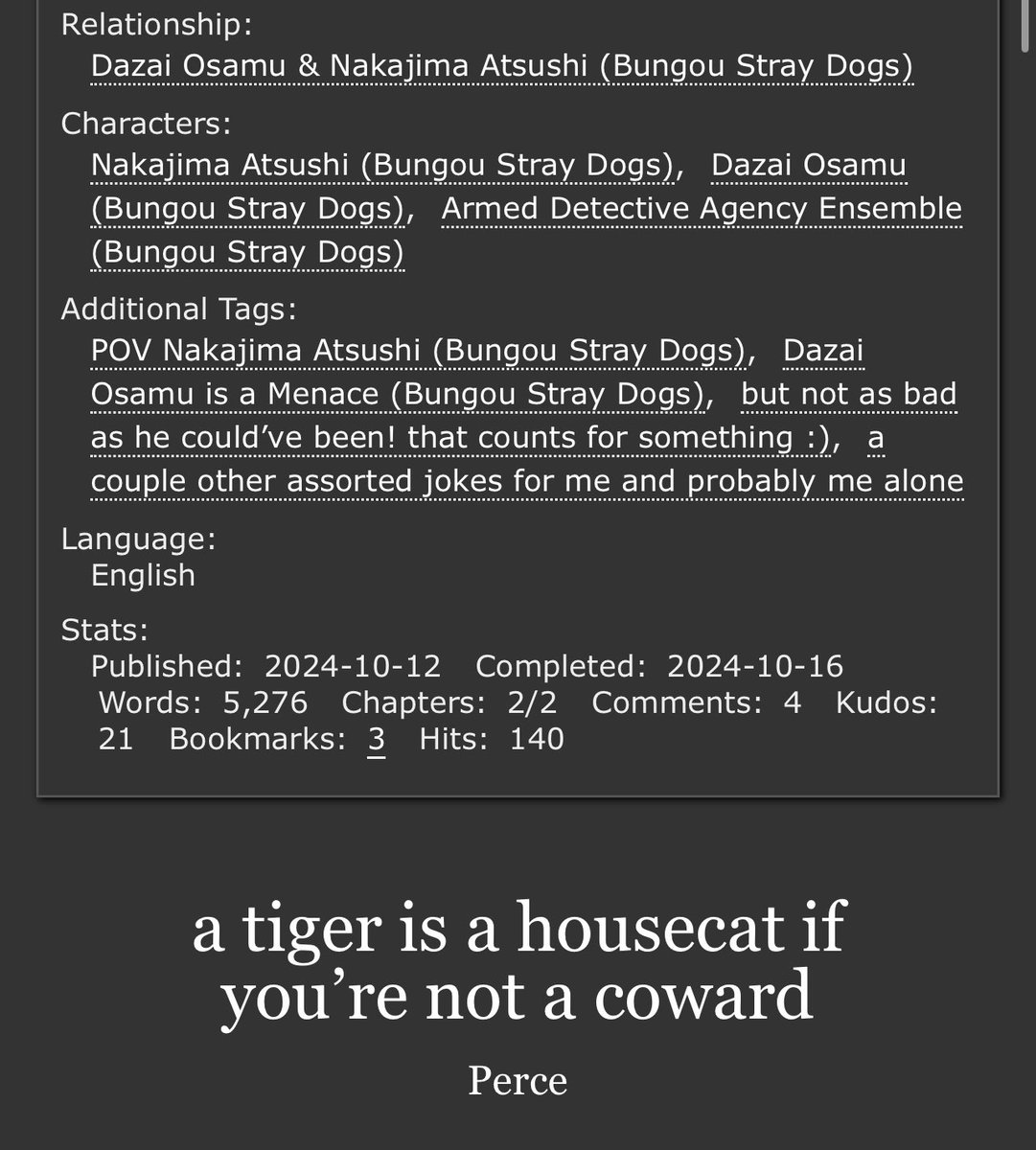 naka_jinko's tweet photo. to the surprise of everyone and mostly myself, there’s a chapter two. i still think i’m hilarious
#bsd #bsdfic #atsushibsd #dazaibsd
🔗 https://t.co/5njjPZuJI2 https://t.co/xMmKYkDkHW