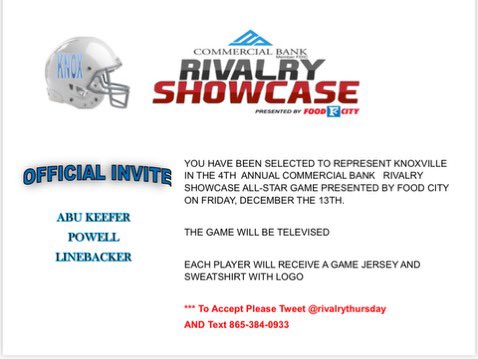 I ACCEPT!!! <a href="/rivalrythursday/">RIVALRY THURSDAY</a> <a href="/PowellCoachLowe/">Matt Lowe</a> <a href="/CoachZGibson/">Zack Gibson, MS, CSCS</a> <a href="/PowellHighFB/">Powell (Tenn.) High Football</a>