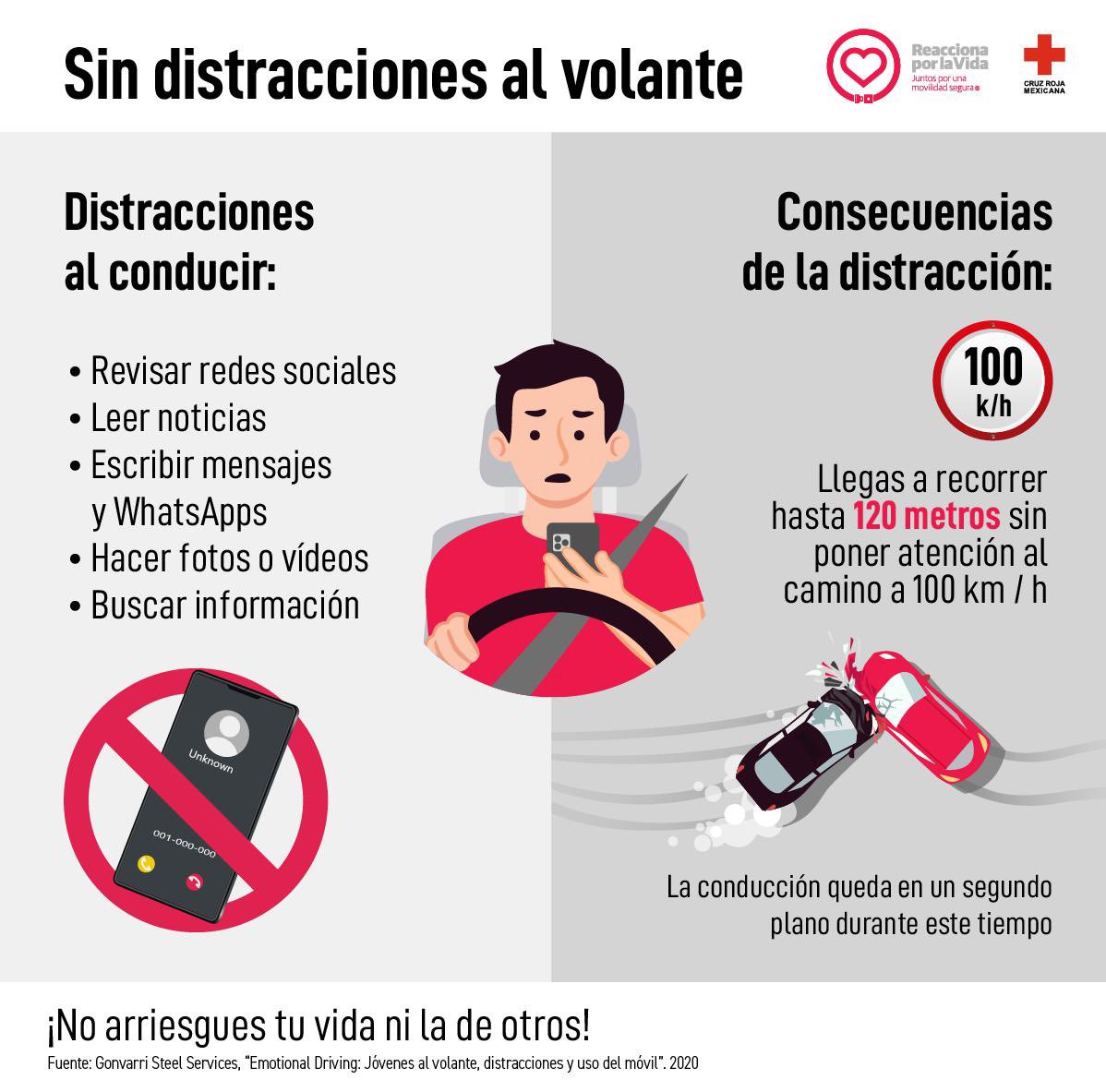 CruzRoja_MX's tweet photo. Si vas a conducir que sea con responsabilidad, alguien te espera en 🏠

No pongas en riesgo tu vida, ni la de tus acompañantes. #SeguridadVial ⛑️ https://t.co/0t8FueQDnP