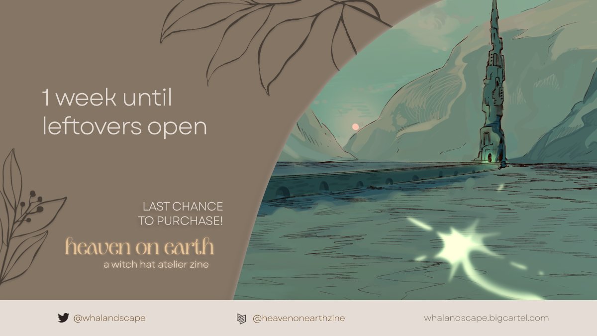 whalandscape's tweet photo. 🌿LEFTOVERS: 1 WEEK 🌿

Oct 25 is approaching fast and leftovers will only be open until Nov 22! We'll have bundles available as well as a la carte options if you just needed an extra merch item ☺️ https://t.co/IZF5KP8RJp