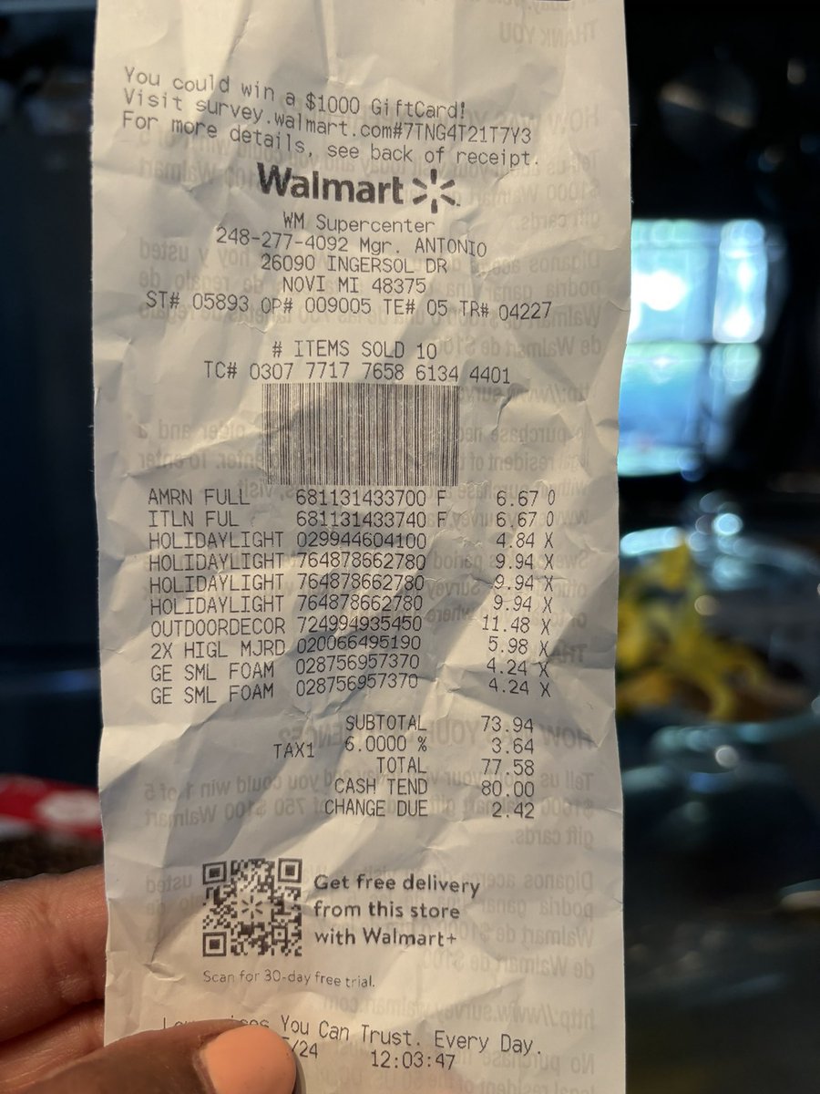 Hazel4Jennifer's tweet photo. @walmarthelp https://t.co/PQfOXe2TsD
