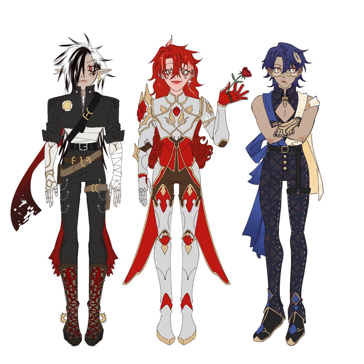 clover_catcus's tweet photo. Redesigns for an Au I'm working on
Decided to post them here
#hsr #starrail #argenti #boothill #drratio #topaz #jade #Aventurine https://t.co/gaOjuZP4mL