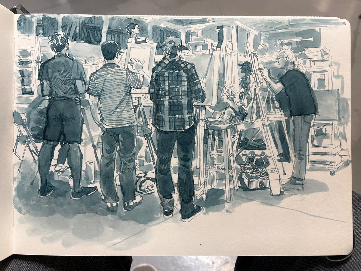 Wednesday group in blue ink 