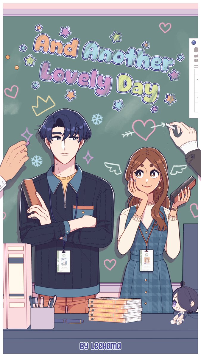 leeehama's tweet photo. And before I go, if you're interested in a (non) rom-com about two aro-ace coworkers who, after an accidental meet-cute, mistakenly believe the other is in love with them

I've been posting my new comic "And Another Lovely Day" on WT  Canvas 🧡💛🤍🩵💙 (🔗 in reply) https://t.co/bSVvNe9tIN