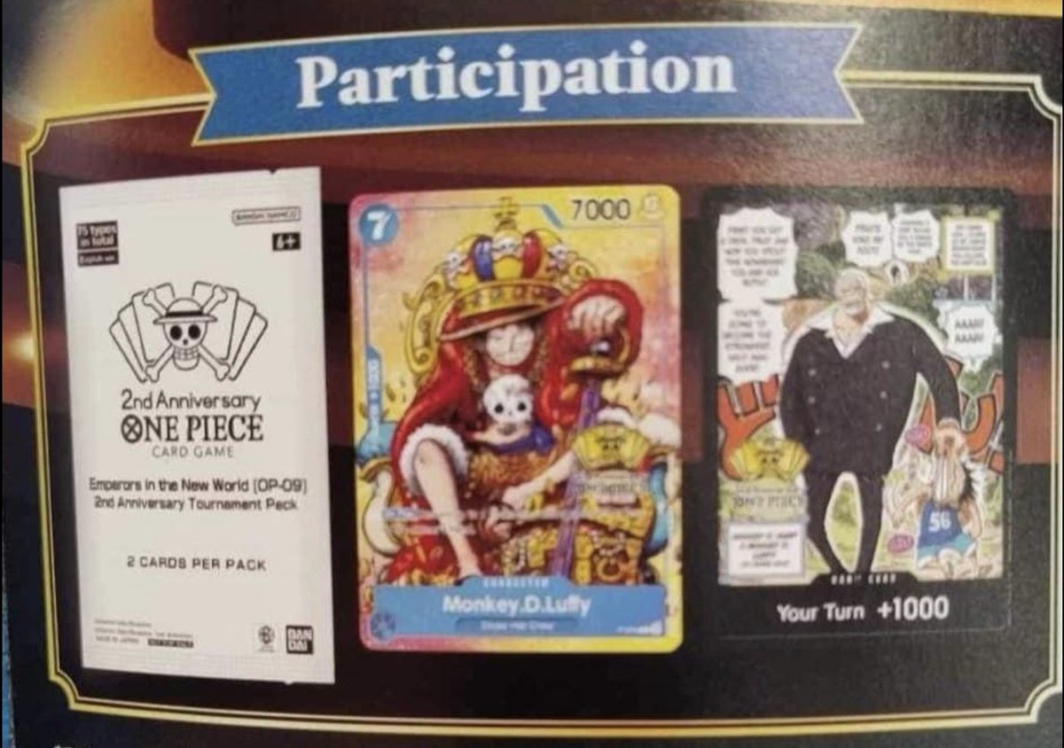 one piece card game 2nd anniversary tournament ONE PIECE CARD GAME Japanese 2nd Anniversary Set – TCGHOBBY main image 1