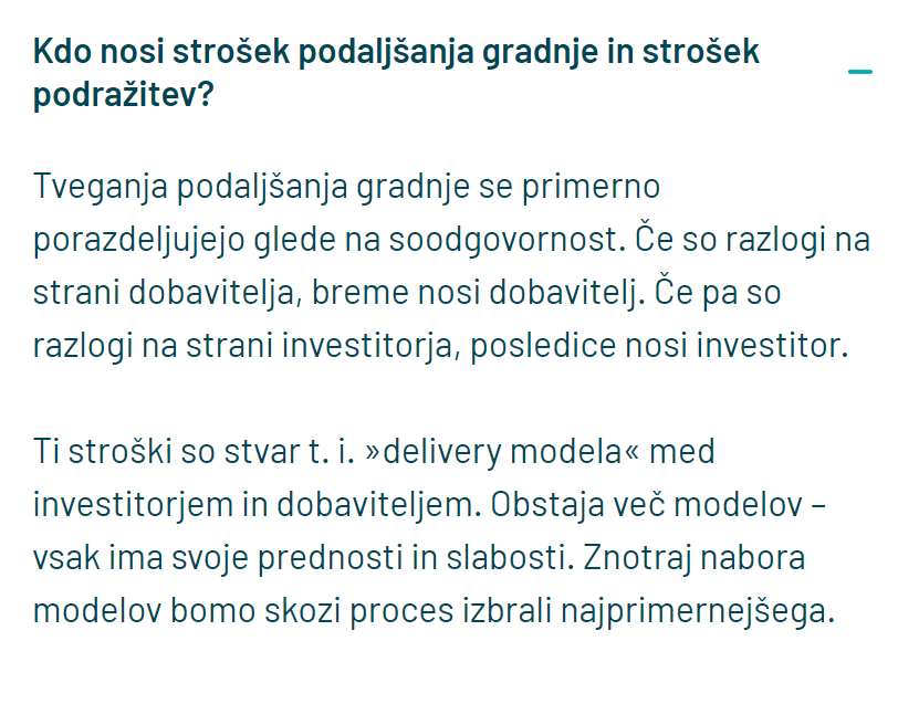 Eno do pogostih vprašanj javnosti je:
Kdo bo nosil stroške v primeru podaljšane gradnje in podražitve projekta?
Odgovor: Tisti, ki bo stroške povzročil. 👇

Preberite še več odgovorov na pogosta vprašanja: 
jek2.si/pogostavprasan…
Spoznajte JEK2. Na voljo je veliko informacij.
