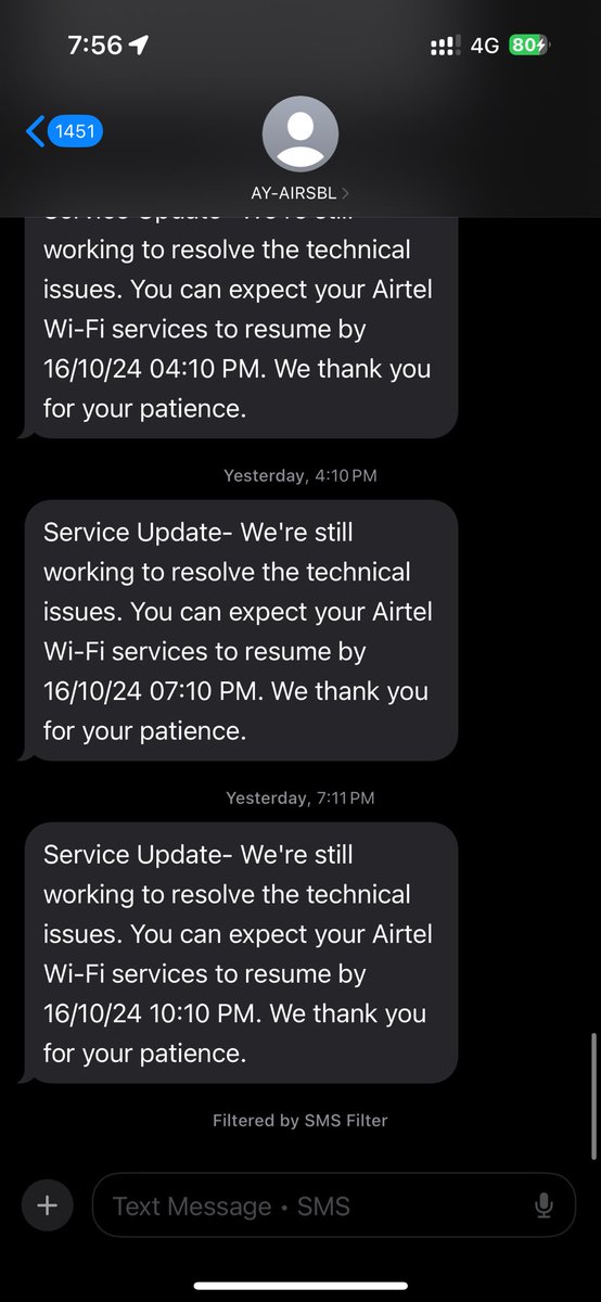 amankathed's tweet photo. @Airtel_Presence @airtelindia @airtelnews I’m facing a wifi breakdown from yesterday morning &amp; and it’s been almost 1 day now, since now no one has visited the area for maintenance. 
Pls get it resolved asap. Your team is just playing and increasing deadlines by every 3-4 hours. https://t.co/GOyK8vHjWV