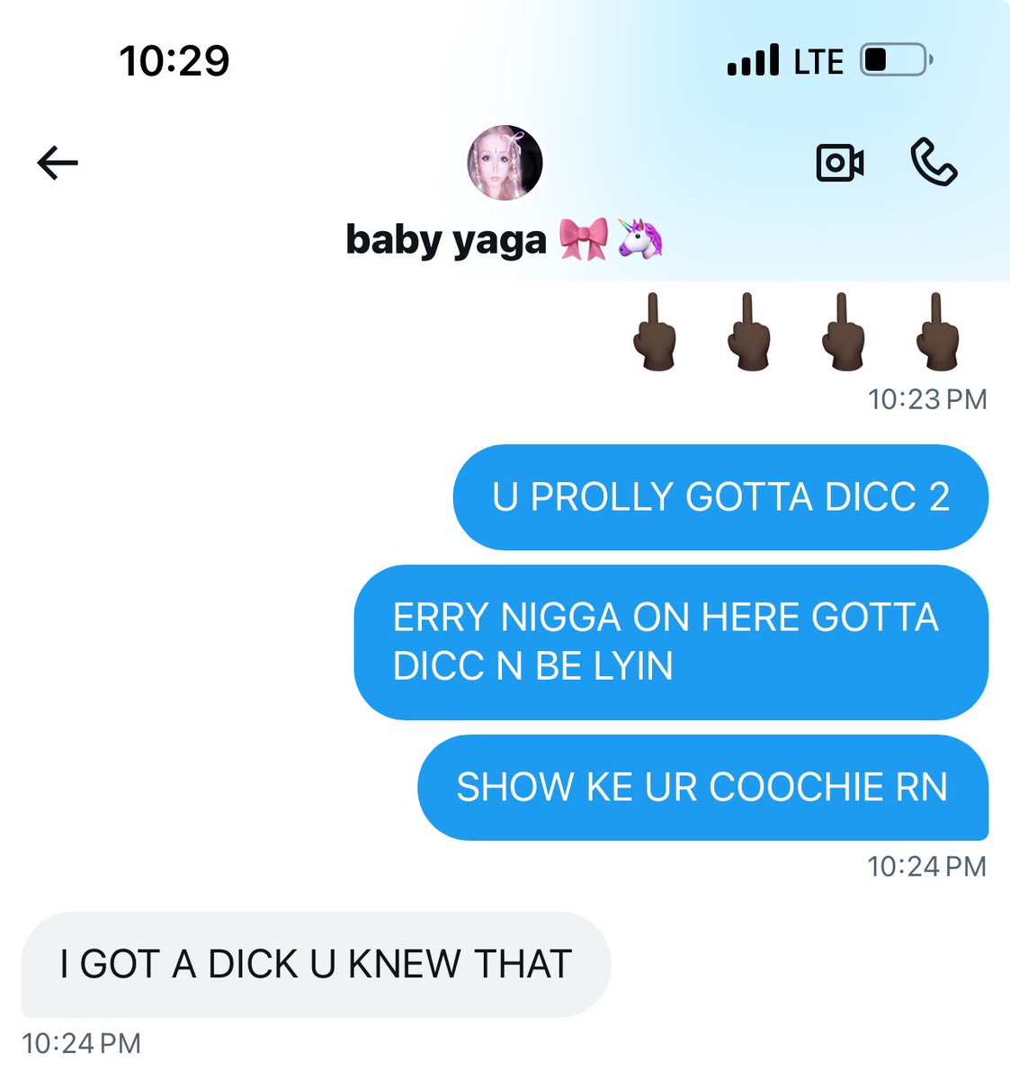 DIS NIGGA LIED TO ME N SAID HE A BITCH