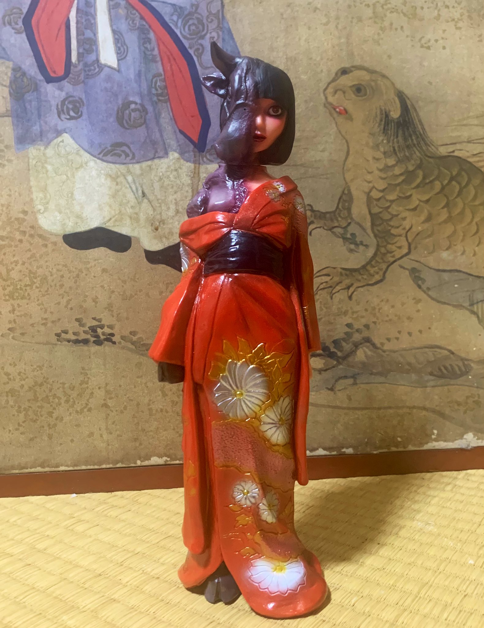 ヒカリトイズ 真説・物ノ怪少女 くだん 〜蛍〜 蓄光 ソフビ なんと