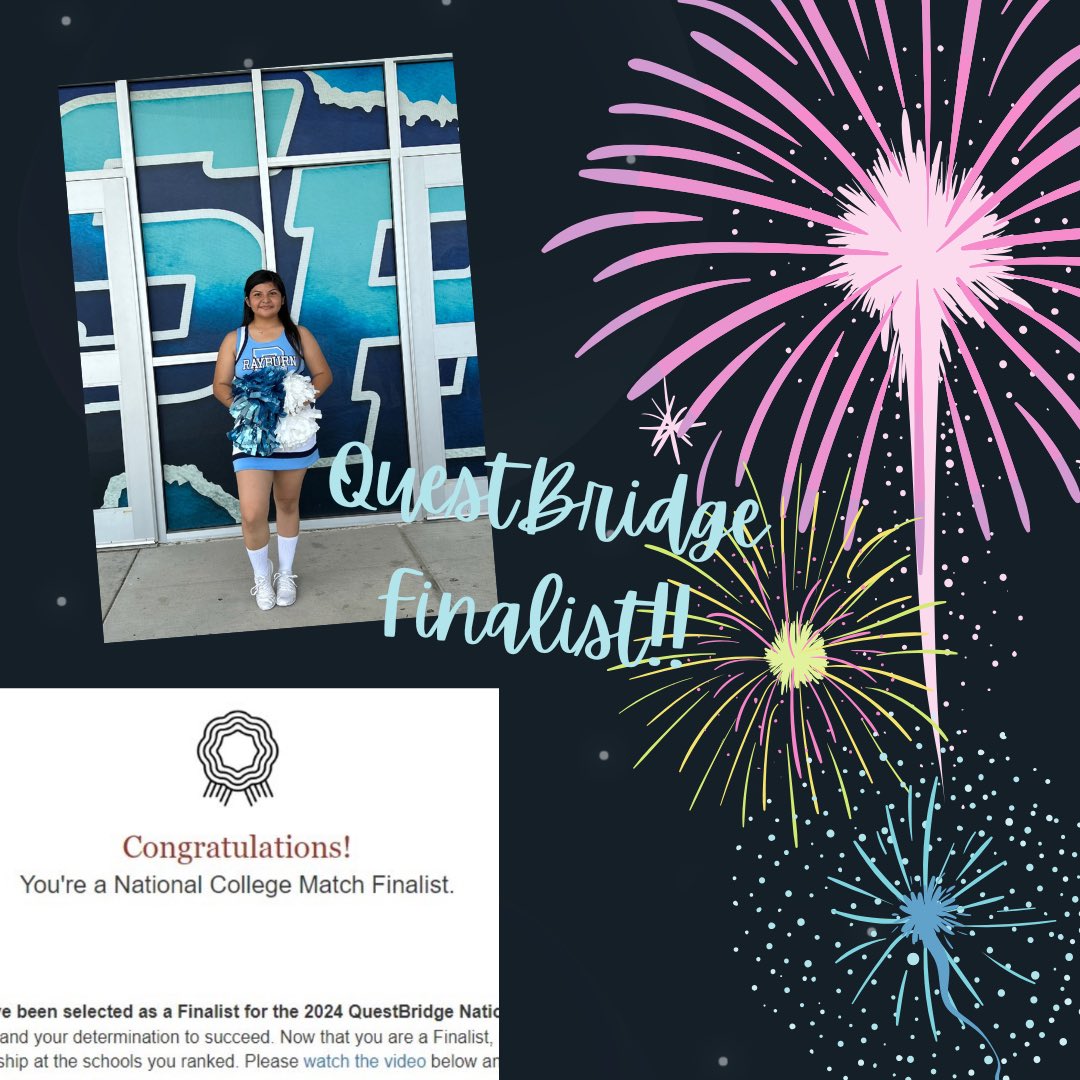 LET’S GO, STEPHANIE!!! 👏👏👏 Congrats on making @questbridge finalist!! We can’t wait for match day! 🎉💰💙🙌💯