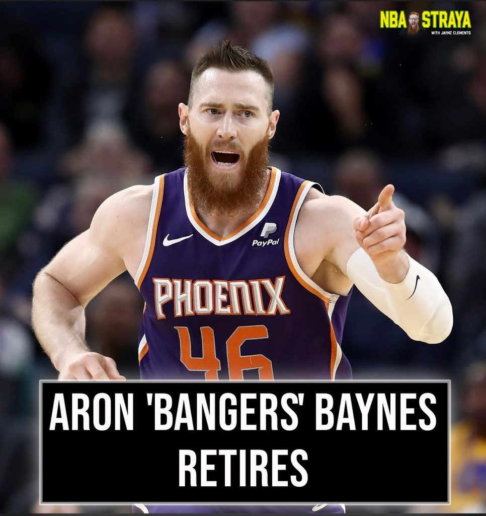 NbaStraya's tweet image. END OF AN ERA… Pour out a tin, hang up the tongs - our sweet Prince and resident chef Aron &apos;Bangers&apos; Baynes is retiring...  

this legit bums me out #AussieHoops 🥺