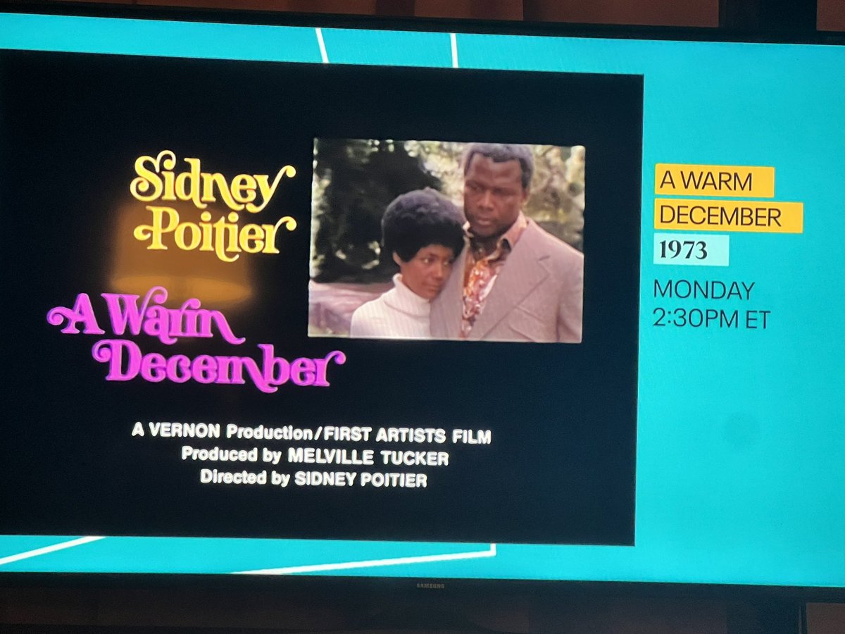 Condimentgrrl's tweet photo. If you want to see Sidney Poitier being hot AF, watch #AWarmDecember  #TCMParty https://t.co/Bjwg6Jsfun