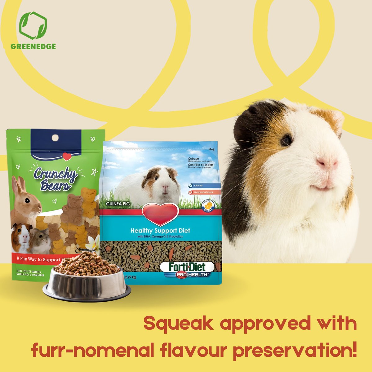 GreenEdge_eco's tweet image. Purr-suing excellence in packaging! Our solutions for guinea pig food are designed with precision to meet the highest standards of freshness and quality. 🐹

#PetFoodPackaging #GreenEdge #SpoutPouches #3DPouches #AsepticPackaging #PillowPouches #AlFoils #FlexiblePackaging