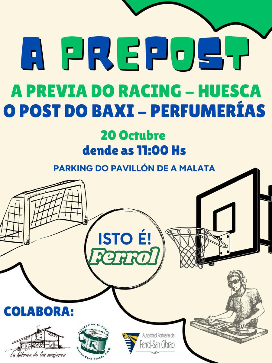 La unión hace la fuerza, por eso en este domingo de doble ración de deporte en Ferrol, os traemos esto!

Que os parece <a href="/fdpracingferrol/">FDP Racing Club Ferrol</a>