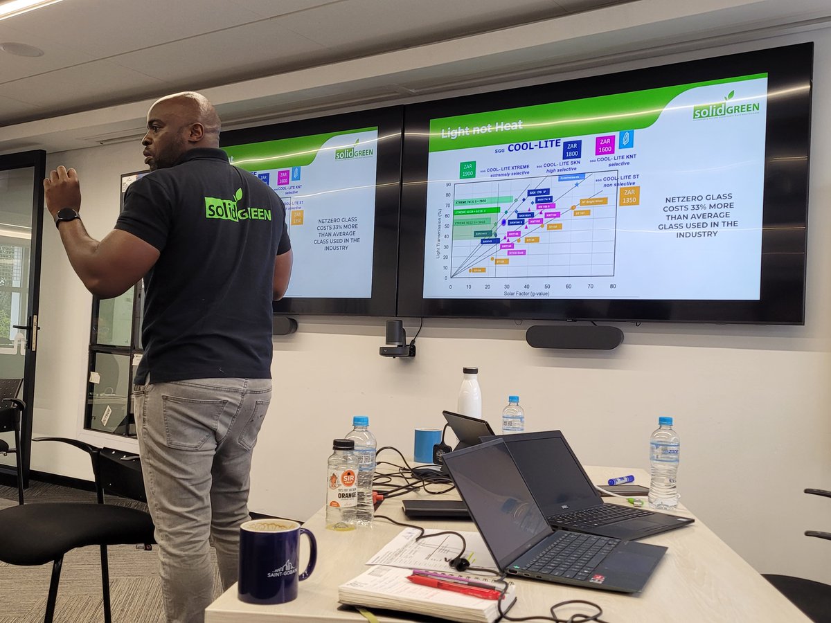 Day 1 of the DFGE course offered by <a href="/GreenED_Africa/">GreenED</a> was held in the Saint-Gobain Experience Centre in Midrand. 

<a href="/SaintGobainAFR/">Saint-Gobain Africa</a> <a href="/MarloesReinink/">Marloes</a> <a href="/Chilu_LMB/">Chilufya Lombe</a> #GreenEd #GreenDesign #DFGE