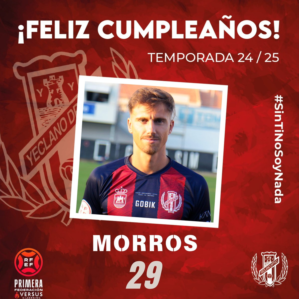 🗓💙🎂❤🥳

🔛💪Comenzamos el jueves felicitando a nuestro defensor <a href="/Juan_Morros/">Juan Antonio “Morros”</a> por sus 2️⃣9️⃣ años 🛡 ¡Esperamos que pases un gran día y lo podamos celebrar en La Constitución! 🏟 𝗠𝘂𝗰𝗵𝗮𝘀 𝗳𝗲𝗹𝗶𝗰𝗶𝗱𝗮𝗱𝗲𝘀 ⚽️🔝

<a href="/Primera_RFEF/">Primera Federación Versus e-Learning</a> 📊
#GraciasAfición 📢
#SinTiNoSoyNada 🔵🔴