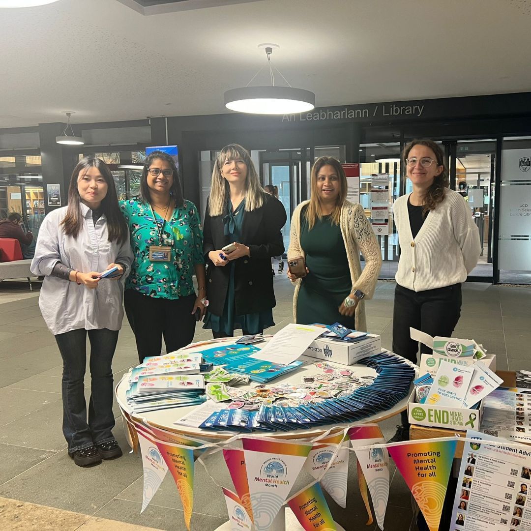ucdsnmhs's tweet image. This time last week we hosted a morning with @UCDMedicine in aid of World Mental Health Day. Such an important cause for students and staff alike, it was great to see people take time out from their busy schedules, prioritise their mental health 🧠 🌍 

#WMHD2024 #changethestigma