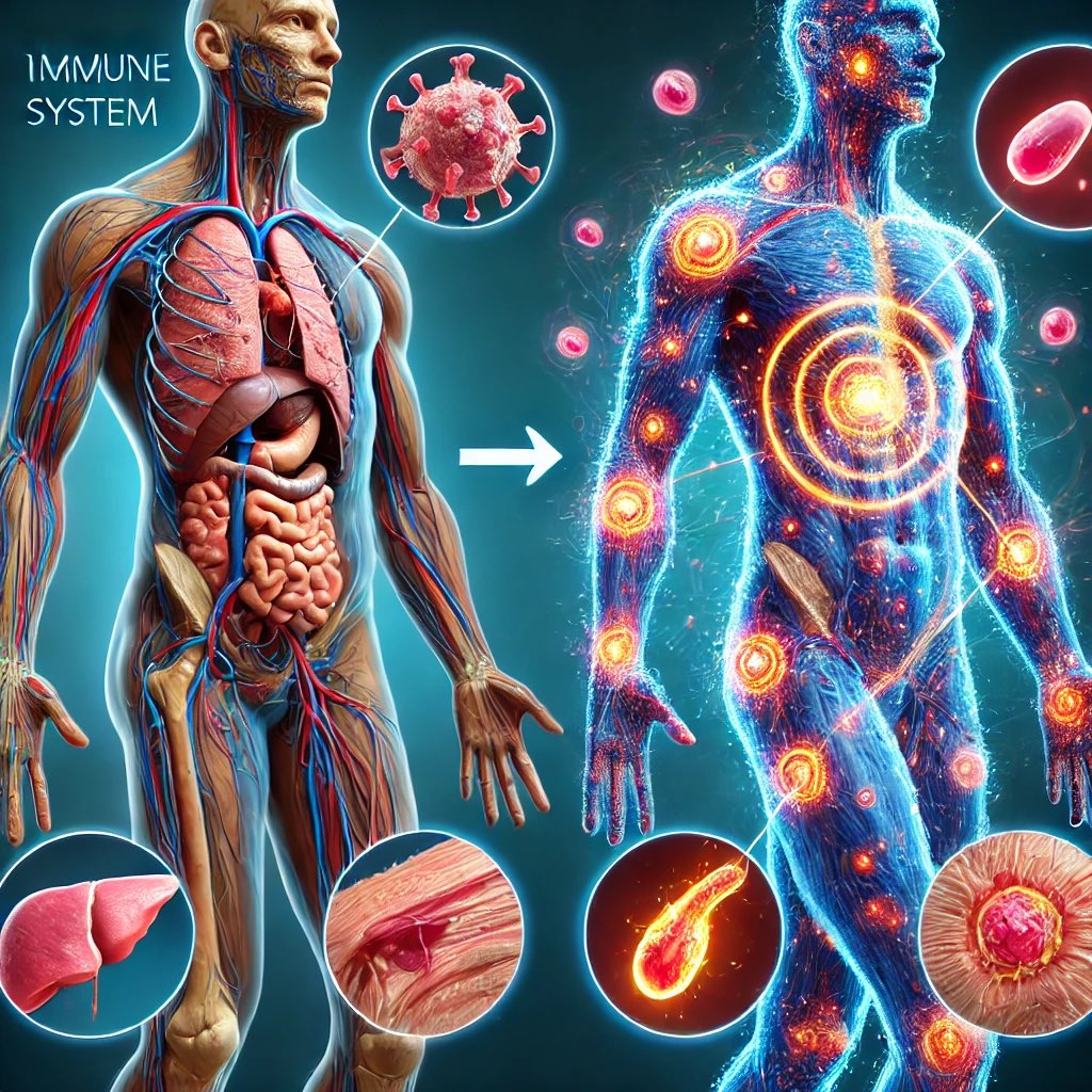 mkoglu76's tweet image. Bağışıklık sistemi, vücudun koruyucu kalkanı! Vücudumuzu enfeksiyonlar, virüsler ve bakterilerden koruyan bu karmaşık yapı, sağlığımızın temel taşıdır. Peki, bağışıklık sistemini nasıl güçlendirebiliriz? 👇 #BağışıklıkSistemi