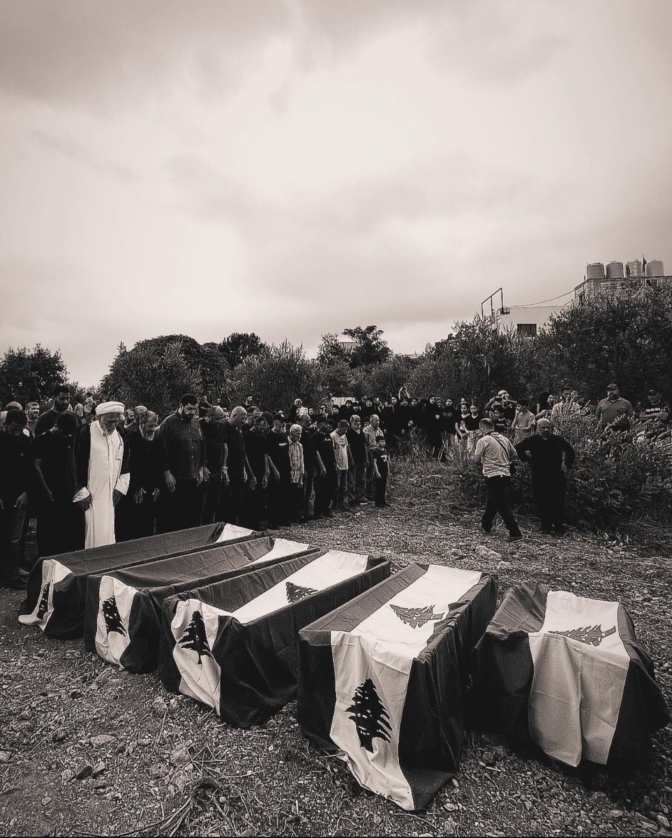 “I opened my eyes to martyrs scattered all over the place and body parts everywhere.” One of the survivors shouted during the mass funeral for the 23 people who were massacred in Aitou, northern Lebanon, by the Israeli army after escaping from Aitaroun southern Lebanon.