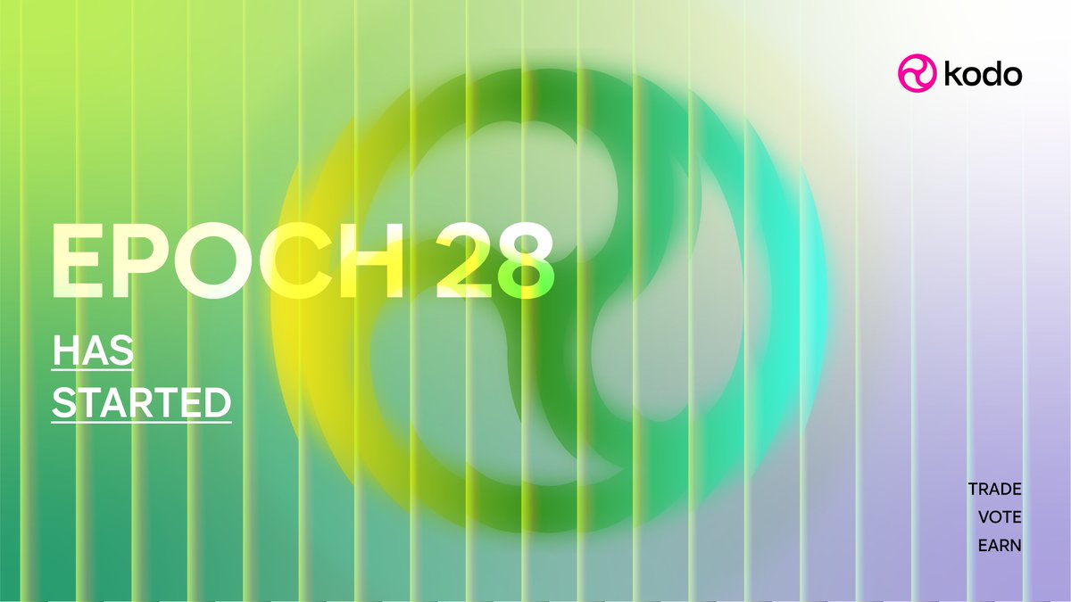 ✨ It’s here! Epoch 28 has landed! ✨
Take your staking strategy to the next level and ride the Kodo wave to new heights! 🌊
#KodoEpoch28 #Web3 #DeFiFuture #Taiko