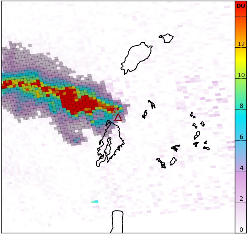 Des émissions importantes de SO2 sont actuellement observées dans les Virunga en raison de l’éruption en cours du #Nyamulagira (lave débordant de la caldeira) et de l’activité du lac de lave du volcan #Nyiragongo.