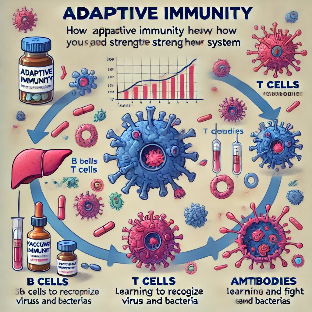 mkoglu76's tweet image. Edinilmiş bağışıklık ise vücudun yaşam boyu geliştirdiği bir sistemdir. Aşılar ve takviyelerle güçlendirilebilir. Her gün yeni virüs ve bakterilerle karşılaştıkça, sistem kendini günceller! 📈 #EdinilmişBağışıklık