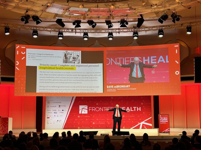 Patients, patients, patients - NOT doctors. That's what it's all about, this #digitalhealth movement.  Patients ARE empowered to take action to improve their health, patients DO use AI, but need to remove constraints to make this empowerment happen - Dave deBronkart #FH24