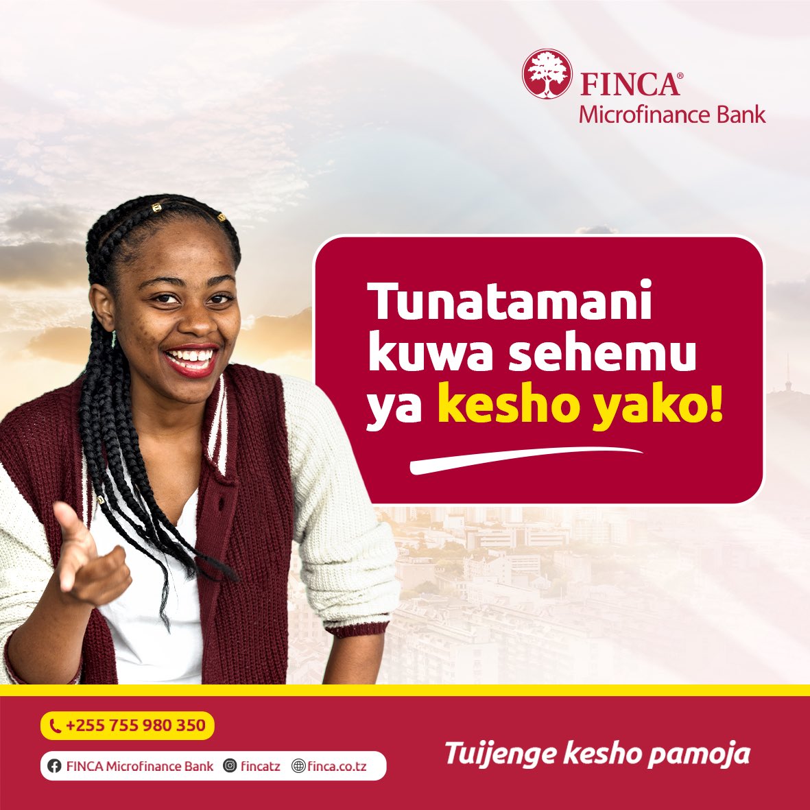 Tunatamani kuwa sehemu ya kesho yako bora zaidi na ndio maana tunafanya kuweka akiba kuwa rahisi zaidi kwa ajili ya malengo yako.

#fikanaFINCA #fincatz