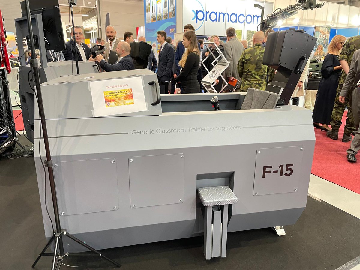 Vrgineers's tweet image. We are proud to announce that just yesterday Vrgineers has won the Innovation Award at the @ForcesForum for our Generic Classroom Trainer! 🏆#FutureForcesForum #Prague #Vrgineers