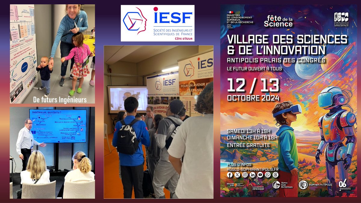 2 interventions récentes de notre association pour aller à la rencontre des lycéens et étudiants : le salon Studyrama de Nice et la fête de la science d'Antibes