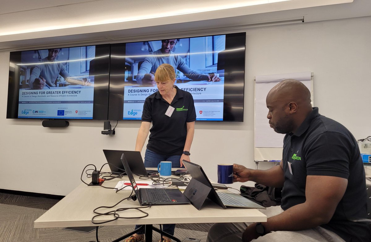 Day 1 of the DFGE course offered by <a href="/GreenED_Africa/">GreenED</a> was held in the Saint-Gobain Experience Centre in Midrand. 

<a href="/SaintGobainAFR/">Saint-Gobain Africa</a> <a href="/MarloesReinink/">Marloes</a> <a href="/Chilu_LMB/">Chilufya Lombe</a> #GreenEd #GreenDesign #DFGE
