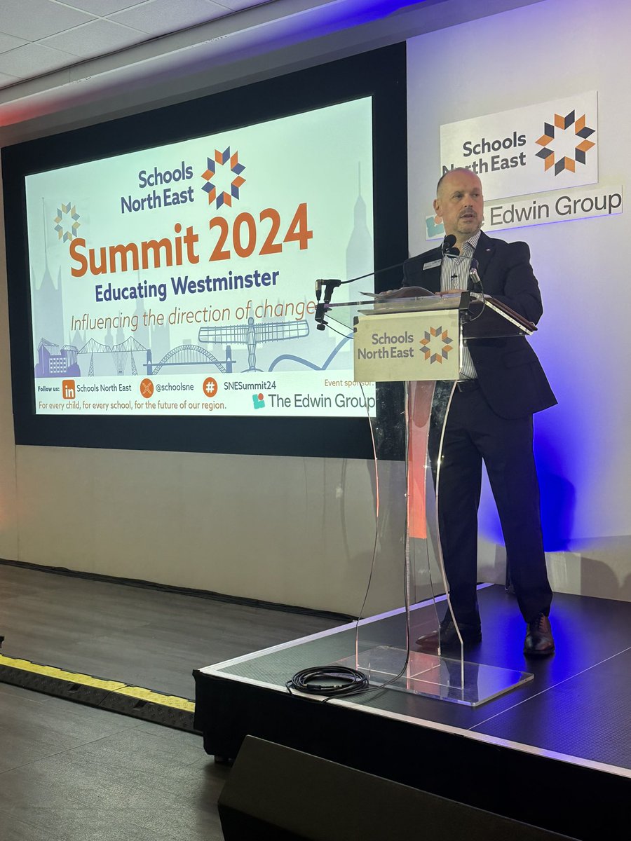 SNE_Events's tweet photo. #SNESummit24 carries a particularly important theme… “Educating Westminster: Influencing the Direction of Change.”

Decisions made by policymakers far from the NE have profound effects on the lives of our young people, &amp; so they must be grounded in real stories &amp; experiences. https://t.co/OKLNofD1wf