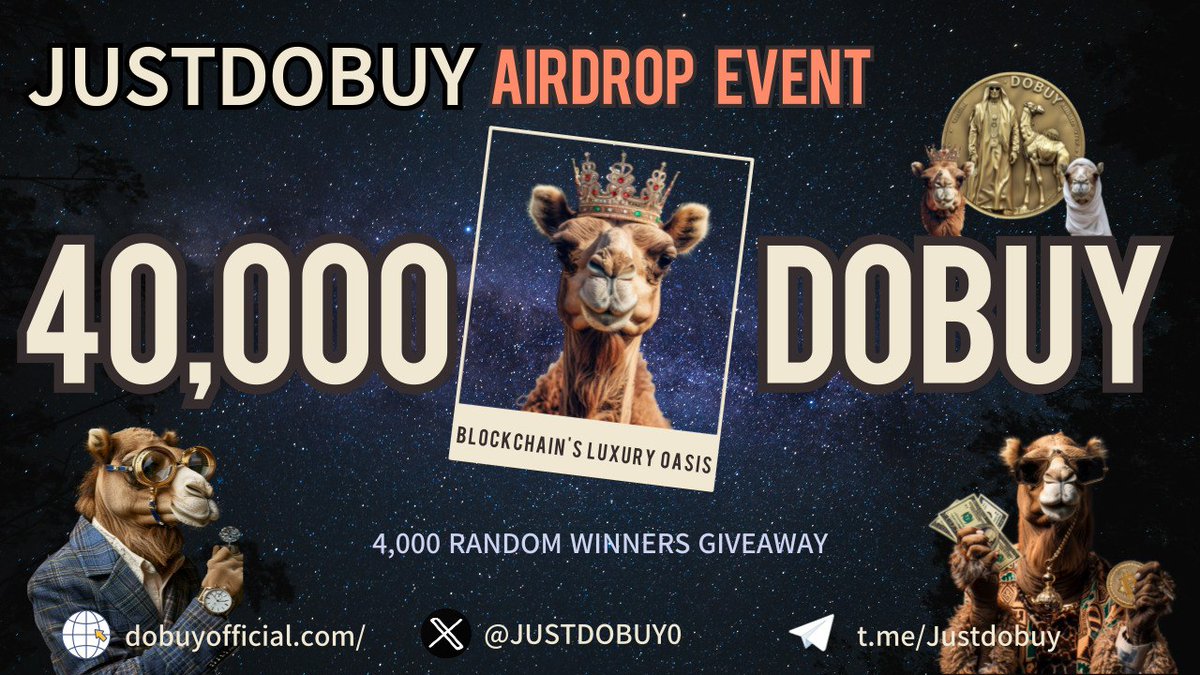 #dOBUY is running a massive 40,000 DOBUY #airdrop campaign in  tokens!

Join our Gleam competition:
🔗 gleam.io/4KgRj/dobuy

Follow all the rules and tag your friends to join the airdrop campaign!

#Block_CK #Metaverse #Giveaway #web2 #web3 #bsc20 #USDT