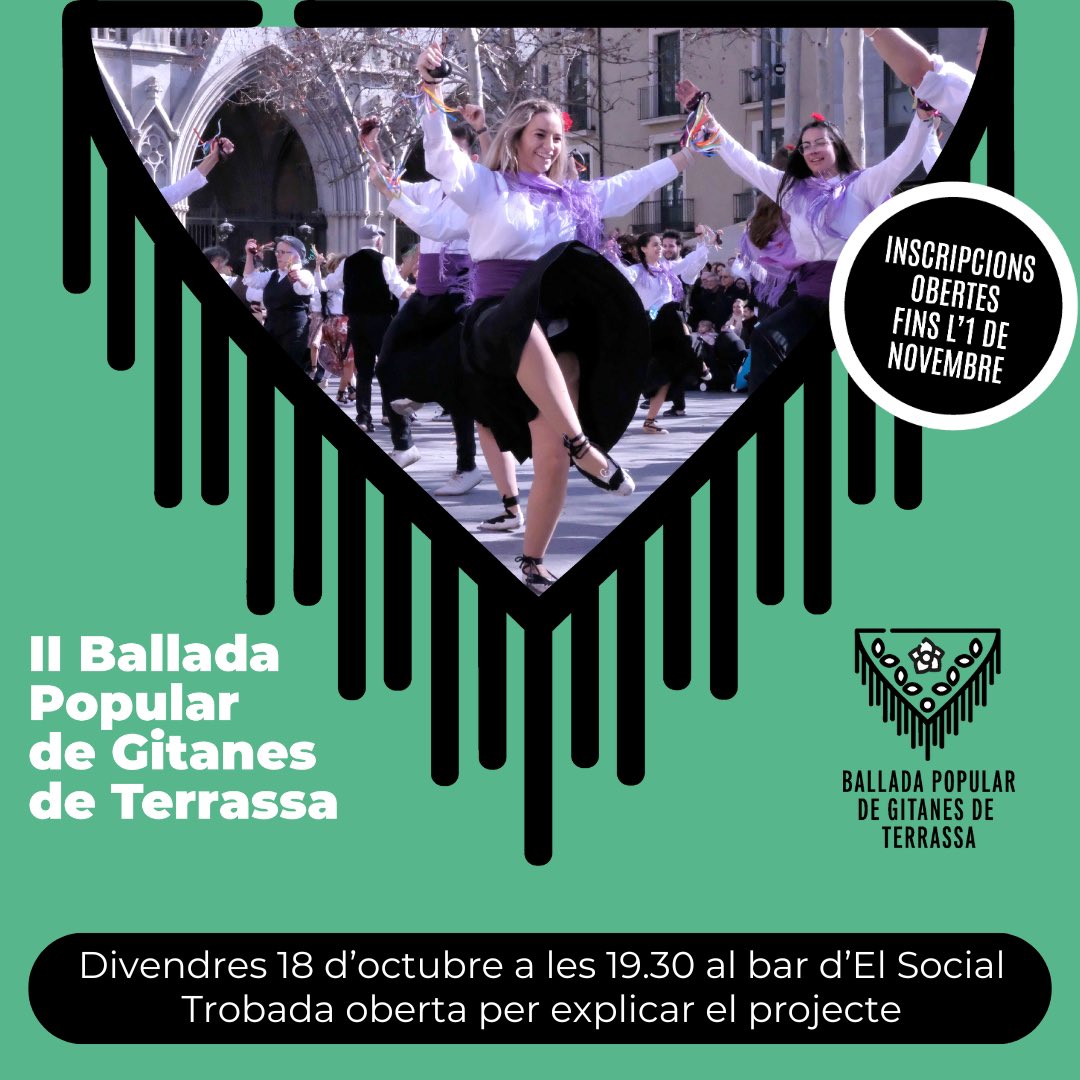 gitanestrs2024's tweet image. Us recordem que aquest divendres 18 d’octubre farem una trobada oberta a les 19.30 al bar del Centre Cultural El Social (Font Vella) on explicarem el projecte i aprofitarem per resoldre possibles dubtes.