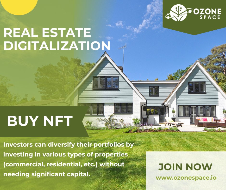 OzoneSpace's tweet photo. "Real estate tokenisation will transform the way people invest in properties globally in the coming days". 

#ozonespace#blockchain#NFT https://t.co/f7Zhj4HjCj