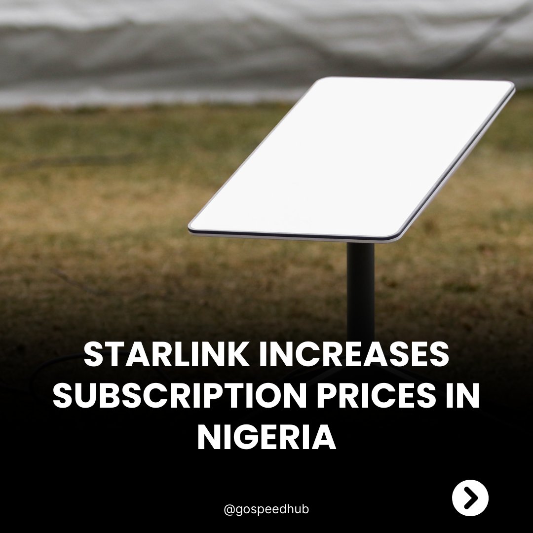 GoSpeedHub's tweet photo. Do you think the price increase will affect the number of subscribers in Nigeria?
Share your thoughts on the situation in the comments section below.Β
#STARLINK #starlinkNigeria #SPACEX #Internet #ElonMusk #internetprovider #nationalgrid #FutureWithMTNN #data #AIart #gospeedhub https://t.co/A3cvKnTJUR