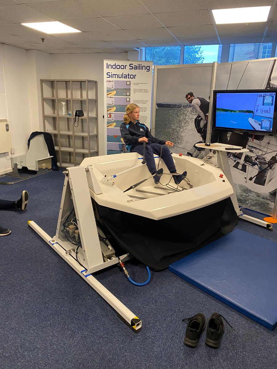Cadets from the Royal Solent Yacht Club enjoyed a training session on our Dinghy Simulator. Mastering random gusts in 18 knots as they navigated their way around the course. 
Thanks to Arthur Farley (our Dinghy Simulator Ambassador) &amp; Paul Wells for making the introduction.