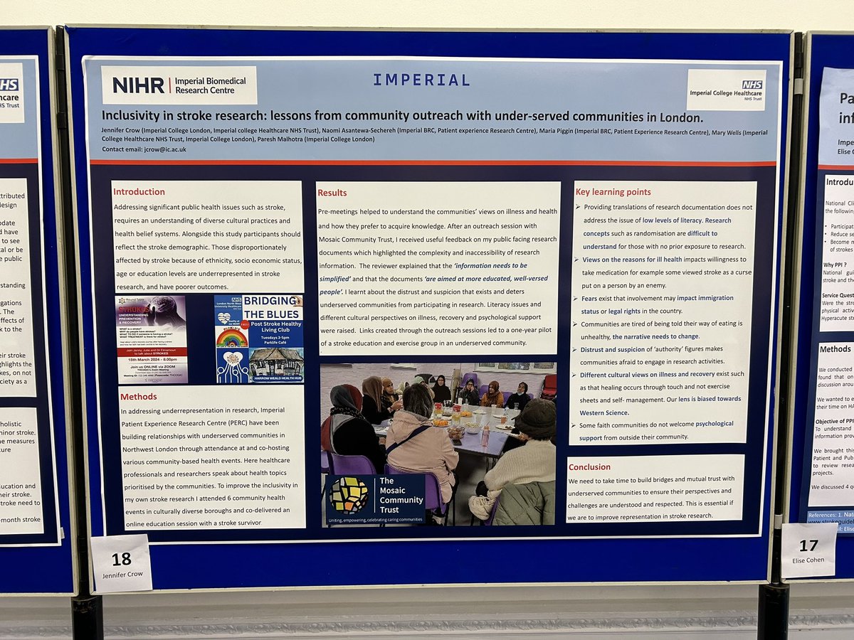 Jennifer Crow (@jenniferncrow) on Twitter photo Delighted to receive a highly commended for inclusivity at NWL NMAHPPS Research Symposium for our poster Inclusivity in stroke research: lessons from community outreach with under-served communities in London <a href="/StrokeImperial/">Imperial Stroke</a> <a href="/ImperialBrains/">Imperial Department of Brain Sciences</a> <a href="/Imperial_PERC/">Imperial PERC</a> <a href="/ESOstroke/">European Stroke Org</a> Delighted to receive a highly commended for inclusivity at NWL NMAHPPS Research Symposium for our poster Inclusivity in stroke research: lessons from community outreach with under-served communities in London <a href="/StrokeImperial/">Imperial Stroke</a> <a href="/ImperialBrains/">Imperial Department of Brain Sciences</a> <a href="/Imperial_PERC/">Imperial PERC</a> <a href="/ESOstroke/">European Stroke Org</a>