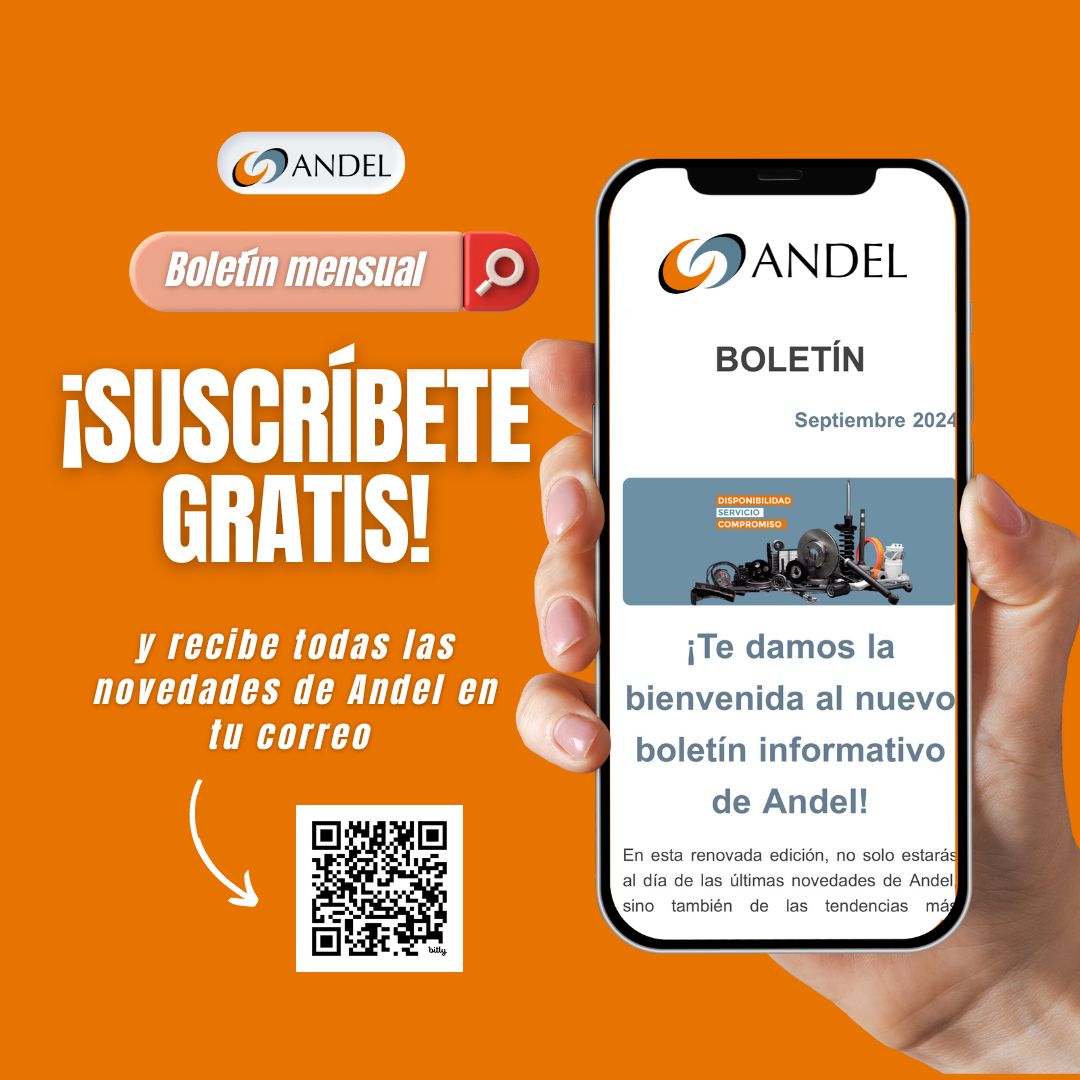 🚗📰 Suscríbete a nuestro boletín mensual y no te pierdas nada! Accede a este link 🔗 bit.ly/4gy0HMF o escanea el QR. 

#Andel #BoletínMensual #NovedadesDelSector #AndelAutomoción #PromocionesExclusivas #ServiciosAndel