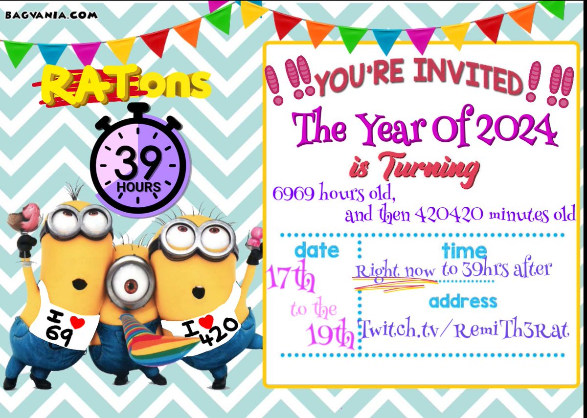 THIS IS TODAY BTW !! ! LIVE RIGHT NOW !! ! will be live until 39 hours from now !! ! twitch.tv/remith3rat