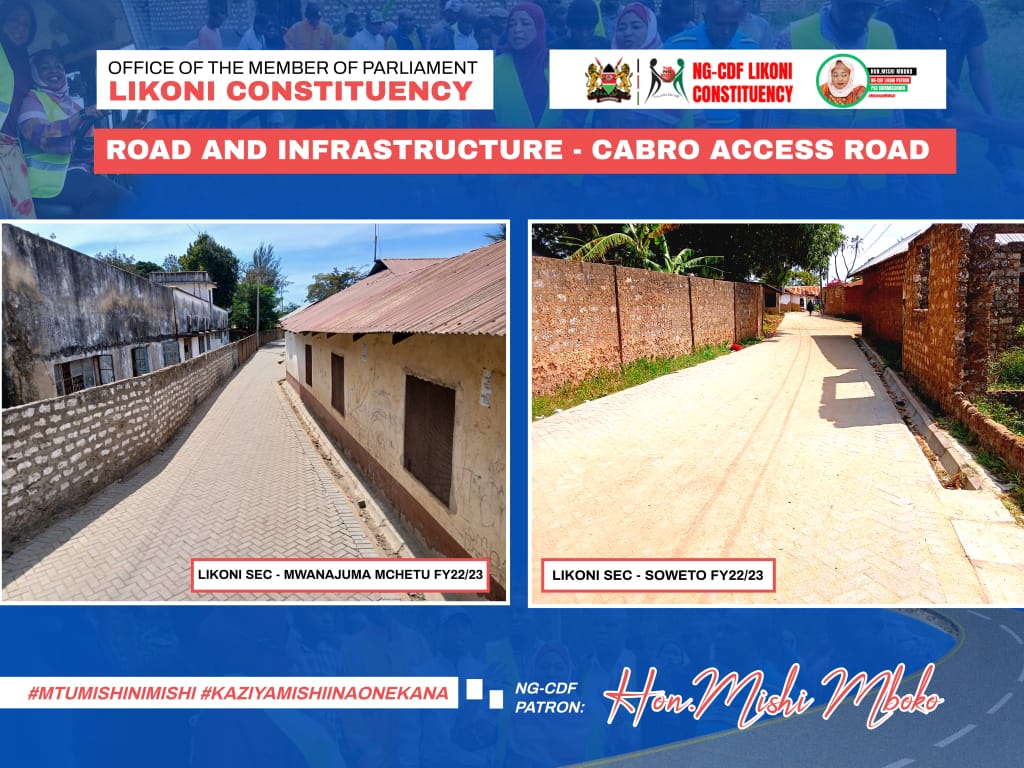 MbokoMishi's tweet photo. Likoni  Constituency , road network transformation journey (1). 
More to come.
#mtumishinimishi https://t.co/syJDA3mghh