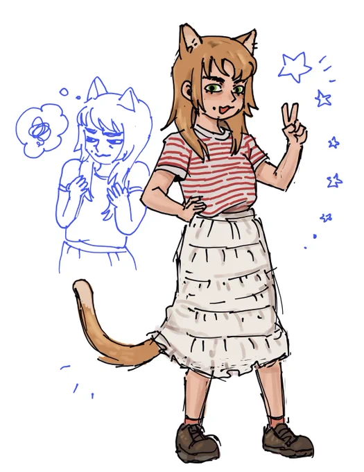 outfit of the day with my sona..since i heard people like when i draw her :3 