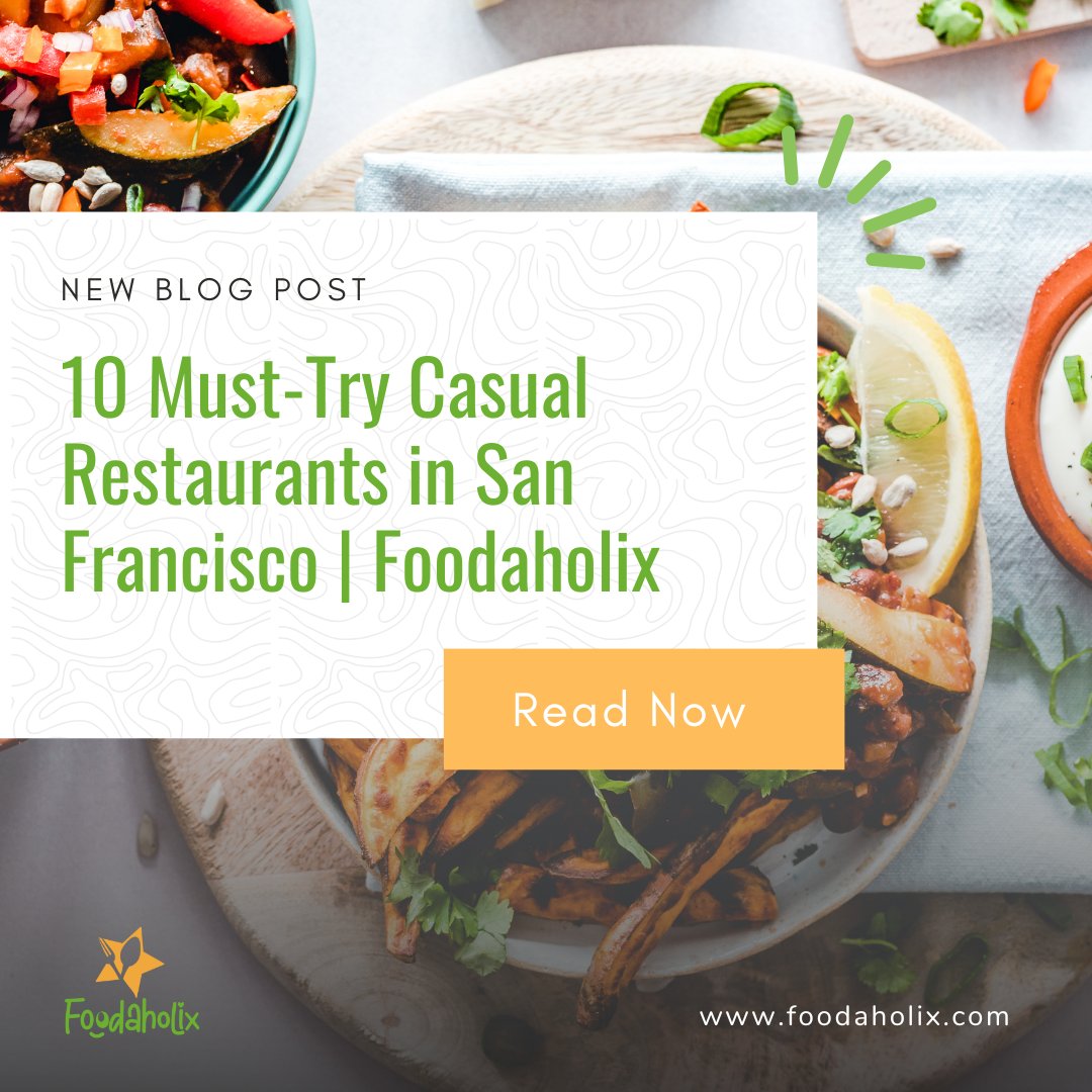 FoodaholixWorld's tweet photo. Craving casual dining in San Francisco? Discover Foodaholix's guide to 10 must-try spots, from Zuni Café's famous pizza to Swan Oyster Depot's fresh seafood. Perfect for anyone looking for delicious food in a relaxed atmosphere!

Read more :  https://t.co/Si4J3yEak6 https://t.co/llfHP7KHlD